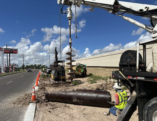 Drilled shaft with casing