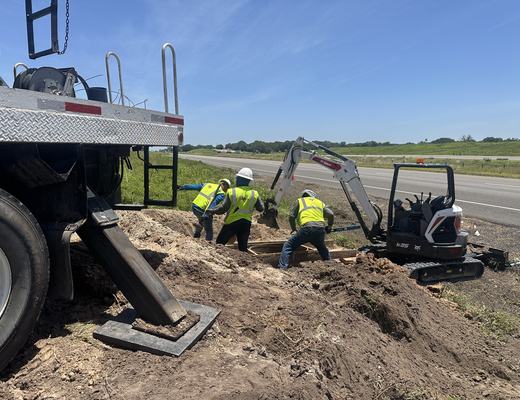 Excavating for a foundation