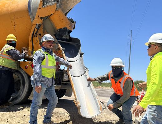 Pouring a foundation