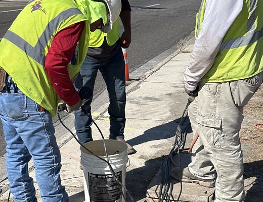 Pulling cable from a ground box